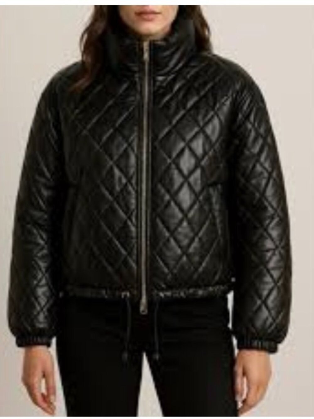 Marc New York by Andrew Marc Women's Black Quilted Bomber Jacket - size Large